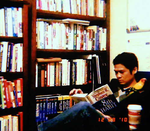 Joe reading in 2010